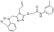 2-{[4-allyl-5-(1H-1,2,3-benzotriazol-1-ylmethyl)-4H-1,2,4-triazol-3-yl]sulfanyl}-N-(3-methylphenyl)acetamide CAS#: 353773-59-8