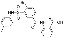 2-(4-broMo-3-(N-p-tolylsulfaMoyl)benzaMido)benzoic acid CAS#: 331653-67-9
