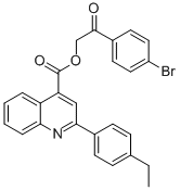 2-(4-bromophenyl)-2-oxoethyl 2-(4-ethylphenyl)-4-quinolinecarboxylate CAS#: 355433-14-6