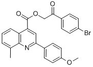 2-(4-bromophenyl)-2-oxoethyl 2-(4-methoxyphenyl)-8-methyl-4-quinolinecarboxylate CAS#: 355420-78-9
