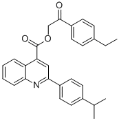 2-(4-ethylphenyl)-2-oxoethyl 2-(4-isopropylphenyl)-4-quinolinecarboxylate CAS#: 355433-35-1