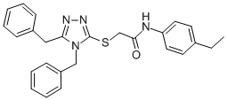 2-[(4,5-DIBENZYL-4H-1,2,4-TRIAZOL-3-YL)SULFANYL]-N-(4-ETHYLPHENYL)ACETAMIDE CAS#: 335400-05-0