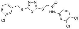 2-[5-(3-CHLOROBENZYLTHIO)-1,3,4-THIADIAZOL-2-YLTHIO]-N-(3,4-DICHLOROPHENYL)ACETAMIDE CAS#: 353254-79-2
