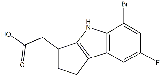 2-(5-BroMo-7-fluoro-1,2,3,4-tetrahydrocyclopenta[b]indol-3-yl)acetic acid CAS#: 393509-23-4