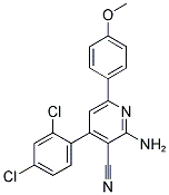 2-AMINO-4-(2,4-DICHLOROPHENYL)-6-(4-METHOXYPHENYL)NICOTINONITRILE CAS#: 338793-82-1