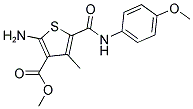 2-AMINO-5-(4-METHOXY-PHENYLCARBAMOYL)-4-METHYL-THIOPHENE-3-CARBOXYLIC ACID METHYL ESTER CAS#: 350996-96-2