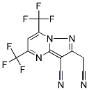 2-(CYANOMETHYL)-5,7-BIS(TRIFLUOROMETHYL)PYRAZOLO[1,5-A]PYRIMIDINE-3-CARBONITRILE CAS#: 338786-45-1