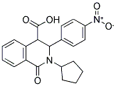 2-CYCLOPENTYL-3-(4-NITROPHENYL)-1-OXO-1,2,3,4-TETRAHYDRO-4-ISOQUINOLINECARBOXYLIC ACID CAS#: 383146-84-7