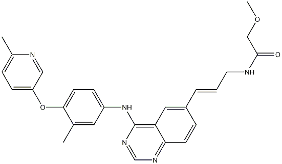 2-Methoxy-N-[(2E)-3-[4-[[3-methyl-4-[(6-methyl-3-pyridinyl)oxy]phenyl]amino]-6-quinazolinyl]-2-propen-1-yl]acetamide CAS#: 383432-38-0