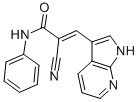 2-Propenamide, 2-cyano-N-phenyl-3-(1H-pyrrolo[2,3-b]pyridin-3-yl)- CAS#: 157561-97-2