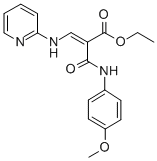 2-Propenoic acid, 2-(((4-methoxyphenyl)amino)carbonyl)-3-(2-pyridinyla mino)-, ethyl ester, (E)- CAS#: 172753-07-0