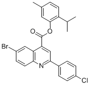 2-isopropyl-5-methylphenyl 6-bromo-2-(4-chlorophenyl)-4-quinolinecarboxylate CAS#: 355421-79-3
