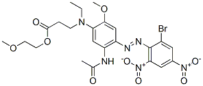 2-methoxyethyl N-[5-(acetylamino)-4-[(2-bromo-4,6-dinitrophenyl)azo]-2-methoxyphenyl]-N-ethyl-beta-alaninate CAS#: 42861-47-2