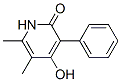2(1H)-Pyridinone, 4-hydroxy-5,6-dimethyl-3-phenyl- (9CI) CAS#: 172091-21-3