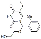 2,4(1H,3H)-Pyrimidinedione, 1-[(2-hydroxyethoxy)methyl]-5-(1-methyleth yl)-6-(phenylseleno)- CAS#: 172255-86-6