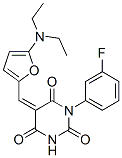 2,4,6(1H,3H,5H)-Pyrimidinetrione,  5-[[5-(diethylamino)-2-furanyl]methylene]-1-(3-fluorophenyl)- CAS#: 366825-50-5