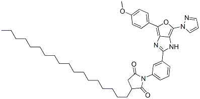 2,5-Pyrrolidinedione,  1-[3-[4-(4-methoxyphenyl)-6-(1H-pyrazol-1-yl)-1H-furo[3,4-d]imidazol-2-yl]phenyl]-3-octadecyl- CAS#: 174407-98-8