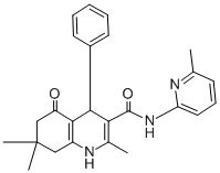 2,7,7-trimethyl-N-(6-methyl-2-pyridinyl)-5-oxo-4-phenyl-1,4,5,6,7,8-hexahydro-3-quinolinecarboxamide CAS#: 354793-81-0