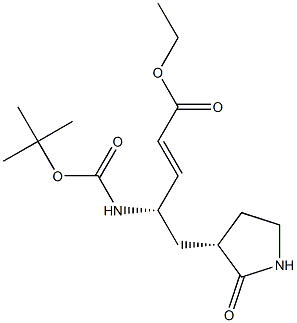 (2E,4S)-4-[(tert-Butyloxycarbonyl)aMino]-5-[(3S)-2-oxo-3-pyrrolidinyl]-2-pentenoic Acid Eethyl Ester CAS#: 328086-54-0