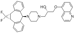 (2R)-1-{4-[(1aR,6r,10bS)-1,1-Difluoro-1,1a,6,10b-tetrahydrodibenzo[a,e]cyclopropa[c]cyclohepten-6-yl]piperazin-1-yl}-3-(quinolin-5-yloxy)propan-2-ol CAS#: 167354-41-8