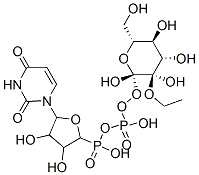 [(2R,3R,4R,5R)-5-(2,4-dioxopyrimidin-1-yl)-3,4-dihydroxy-oxolan-2-yl]m ethoxy-[hydroxy-[(2R,3R,4S,5S,6R)-3,4,5-trihydroxy-6-(hydroxymethyl)ox an-2-yl]oxy-phosphoryl]oxy-phosphinic acid CAS#: 4220-91-1