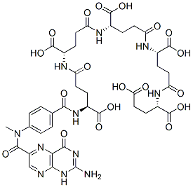 (2S)-2-[[(4S)-4-[[(4S)-4-[[(4S)-4-[[(4S)-4-[[4-[(2-amino-4-oxo-1H-pteridin-6-yl)methyl-formyl-amino]benzoyl]amino]-4-carboxy-butanoyl]amino]-4-carboxy-butanoyl]amino]-4-carboxy-butanoyl]amino]-4-carboxy-butanoyl]amino]pentanedioic acid CAS#: 41432-72-8