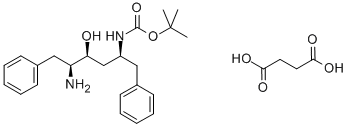 [2S,3S,5S]-2-Amino-3-hydroxy-5-tert-butyloxycarbonylamino-1,6-diphenylhexane succinate salt CAS#: 169870-02-4