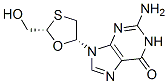 (-)-(2S,5R)-9-[2-(Hydroxymethyl)-1,3-oxathiolan-5-yl]guanine CAS#: 149819-75-0