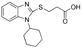 3-(1-CYCLOHEXYL-1 H-BENZOIMIDAZOL-2-YLSULFANYL)-PROPIONIC ACID CAS#: 330955-59-4