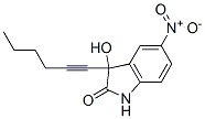 3-(1-Hexynyl)-3-hydroxy-5-nitro-2-indolinone CAS#: 149916-74-5