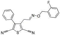3-(2-([(2-FLUOROBENZYL)OXY]IMINO)ETHYL)-4-PHENYL-2,5-THIOPHENEDICARBONITRILE CAS#: 343372-54-3