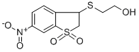 3-[(2-HYDROXYETHYL)THIO]-6-NITRO-2,3-DIHYDRO-1H-1LAMBDA6-BENZO[B]THIOPHENE-1,1-DIONE CAS#: 175203-70-0