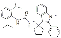 3-(2,6-dipropan-2-ylphenyl)-1-[[1-(1-methyl-2-phenyl-indol-3-yl)cyclop entyl]methyl]urea CAS#: 145131-60-8