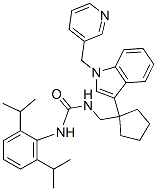 3-(2,6-dipropan-2-ylphenyl)-1-[[1-[1-(pyridin-3-ylmethyl)indol-3-yl]cy clopentyl]methyl]urea CAS#: 145131-54-0