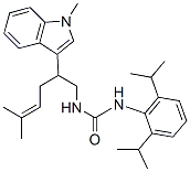 3-(2,6-dipropan-2-ylphenyl)-1-[5-methyl-2-(1-methylindol-3-yl)hex-4-en yl]urea CAS#: 145131-52-8