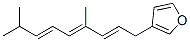 3-[(2E,4E,6E)-4,8-Dimethyl-2,4,6-nonatrienyl]furan CAS#: 41060-02-0