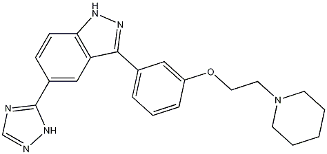 3-[3-[2-(1-Piperidinyl)ethoxy]phenyl]-5-(1H-1,2,4-triazol-5-yl)-1H-indazole CAS#: 395104-30-0