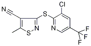 3-{[3-Chloro-5-(trifluoromethyl)pyridin-2-yl]thio}-4-cyano-5-methylisothiazole 97% CAS#: 338775-63-6
