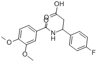 3-(3,4-DIMETHOXY-BENZOYLAMINO)-3-(4-FLUORO-PHENYL)-PROPIONIC ACID CAS#: 332052-63-8
