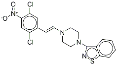 3-[4-[2-(2,5-Dichloro-4-nitrophenyl)ethenyl]-1-piperazinyl]-1,2-benzisothiazole CAS#: 160384-37-2