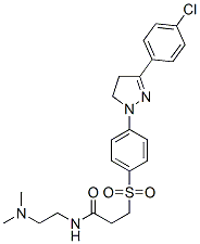 3-[[4-[3-(4-chlorophenyl)-4,5-dihydro-1H-pyrazol-1-yl]phenyl]sulfonyl]-N-[2-(dimethylamino)ethyl]-Propanamide CAS#: 42952-21-6