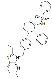 3-((4-(N-(((phenylsulfonyl)carbamoyl)phenylmethyl)-N-ethylamino)phenyl)methyl)-5,7-dimethyl-2-ethyl-3H-imidazo(4,5-b)pyridine CAS#: 151954-37-9