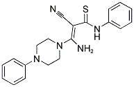3-AMINO-2-CYANO-N-PHENYL-3-(4-PHENYLPIPERAZINO)-2-PROPENETHIOAMIDE CAS#: 165824-75-9