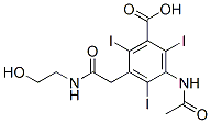 3-(Acetylamino)-5-[2-[(2-hydroxyethyl)amino]-2-oxoethyl]-2,4,6-triiodobenzoic acid CAS#: 40590-66-7