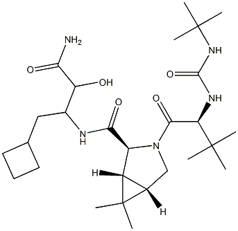 3-Azabicyclo[3.1.0]hexane-2-carboxaMide, N-[3-aMino-1-(cyclobutylMethyl)-2-hydroxy-3-oxopropyl]-3-[(2S)-2-[[[(1,1 -diMethylethyl)aMino]carbonyl]aMino]-3,3-diMethyl-1-oxobutyl]-6,6-diMe thyl-, (1R,2S,5S)- CAS#: 394735-28-5