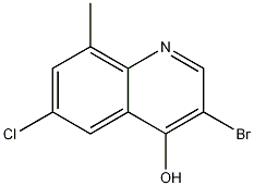3-Bromo-6-chloro-4-hydroxy-8-methylquinoline CAS#: 1204811-44-8