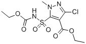 3-CHLORO-5-[[(ETHOXYCARBONYL)AMINO]SULFONYL]-1-METHYL-1H-PYRAZOLE-4-CARBOXYLIC ACID, ETHYL ESTER CAS#: 156186-57-1