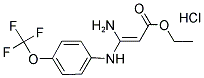 3-ETHOXY-3-OXO-1-[4-(TRIFLUOROMETHOXY)ANILINO]-1-PROPEN-1-AMINIUM CHLORIDE CAS#: 317821-98-0