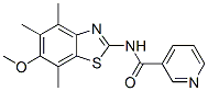 3-Pyridinecarboxamide, N-(6-methoxy-4,5,7-trimethyl-2-benzothiazolyl)- CAS#: 145096-38-4