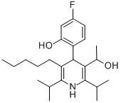 3-Pyridinemethanol, 4-(4-fluoro-2-hydroxyphenyl)-a-methyl-2,6-bis(1-methylethyl)-5-pentyl- CAS#: 334992-00-6